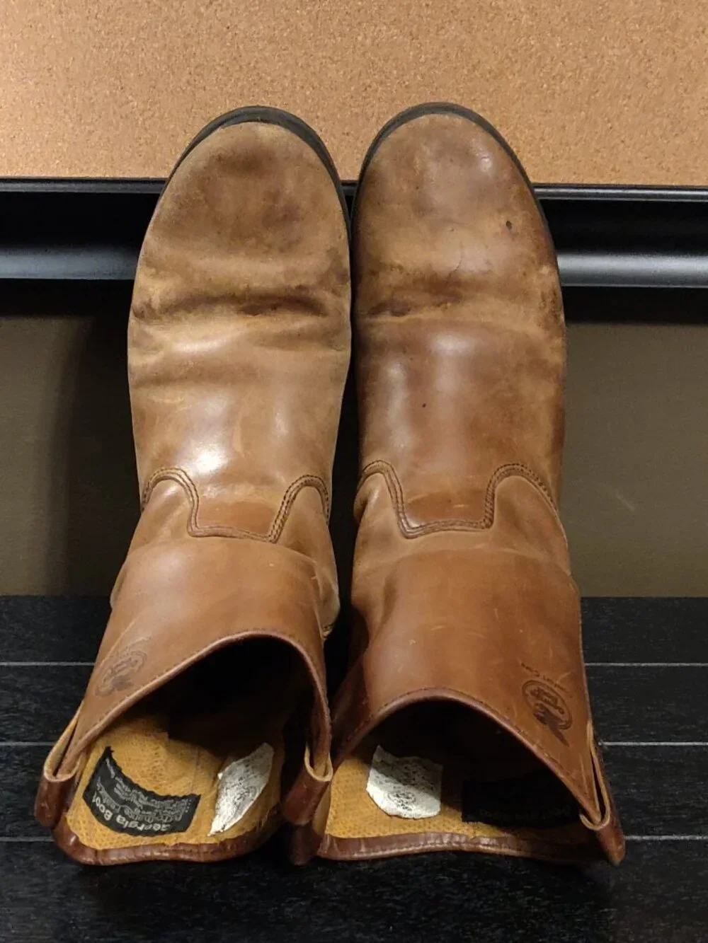 Georgia Boot Wellington In Tan Cheyenne Leather Men US 8M